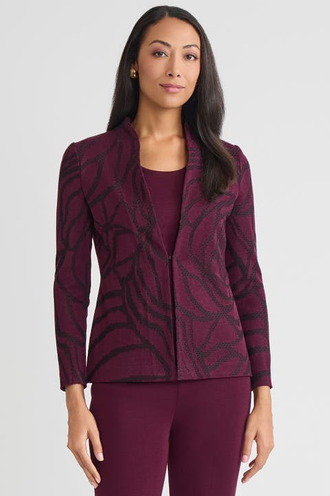 Heritage Rosette Jacquard Knit Jacket