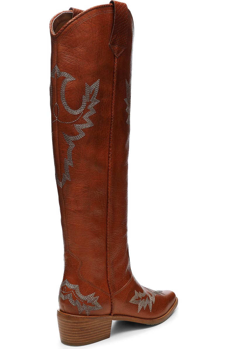 Donald Pliner Marina Over the Knee Western Boot, Alternate, color, Cognac