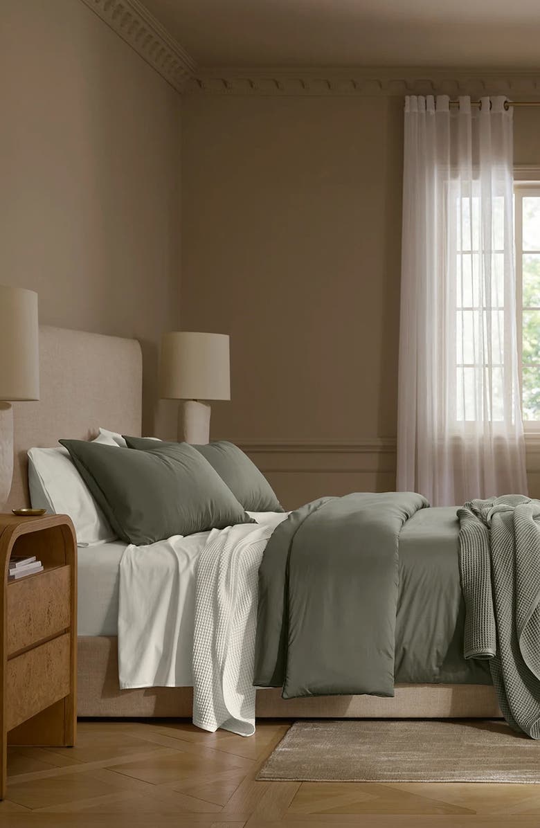 Boll & Branch Signature Comforter Set, Alternate, color, Juniper