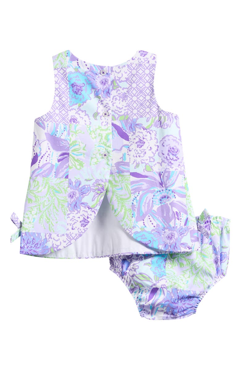 Lilly Pulitzer<sup>®</sup> Collage Print Cotton Shift Dress & Bloomers, Alternate, color, Multi Juicy Story Patch