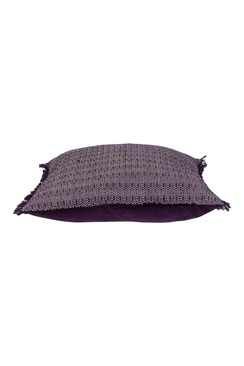 Cross Weave Square Accent Pillow, Alternate, color, PURPLE