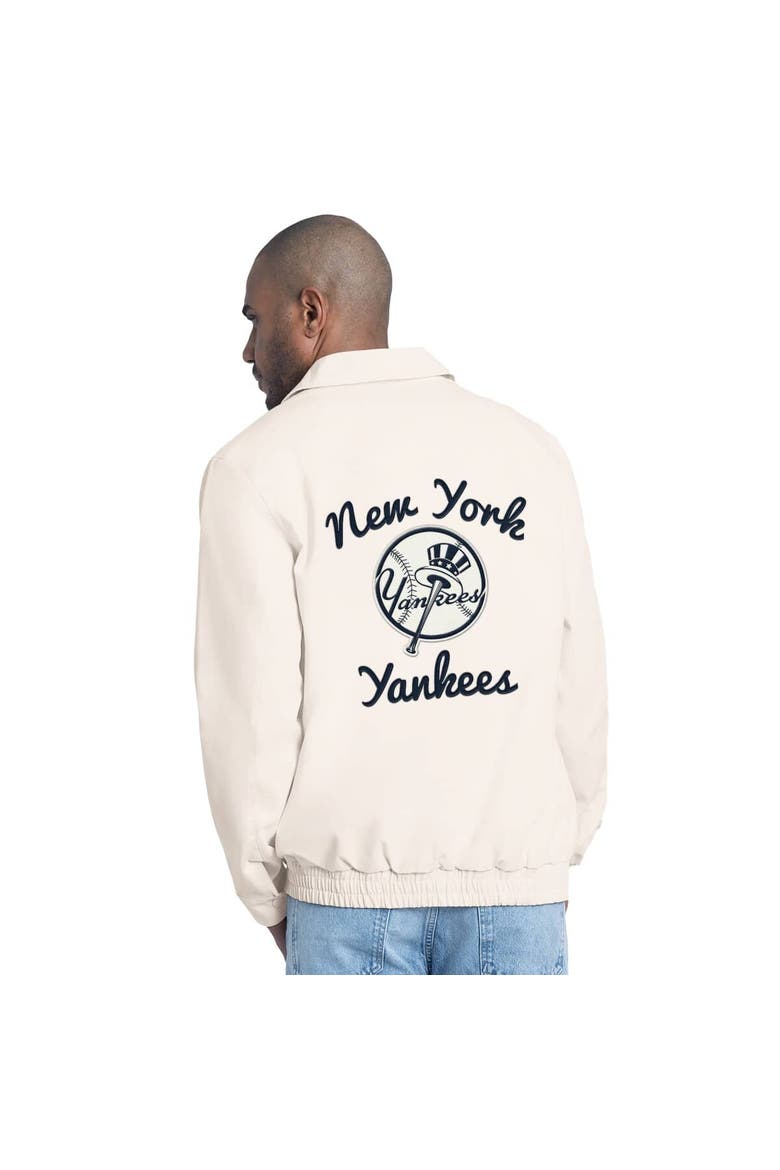 Men's Starter  White New York Yankees Franchise Lightweight Full-Zip Jacket, Alternate, color, White