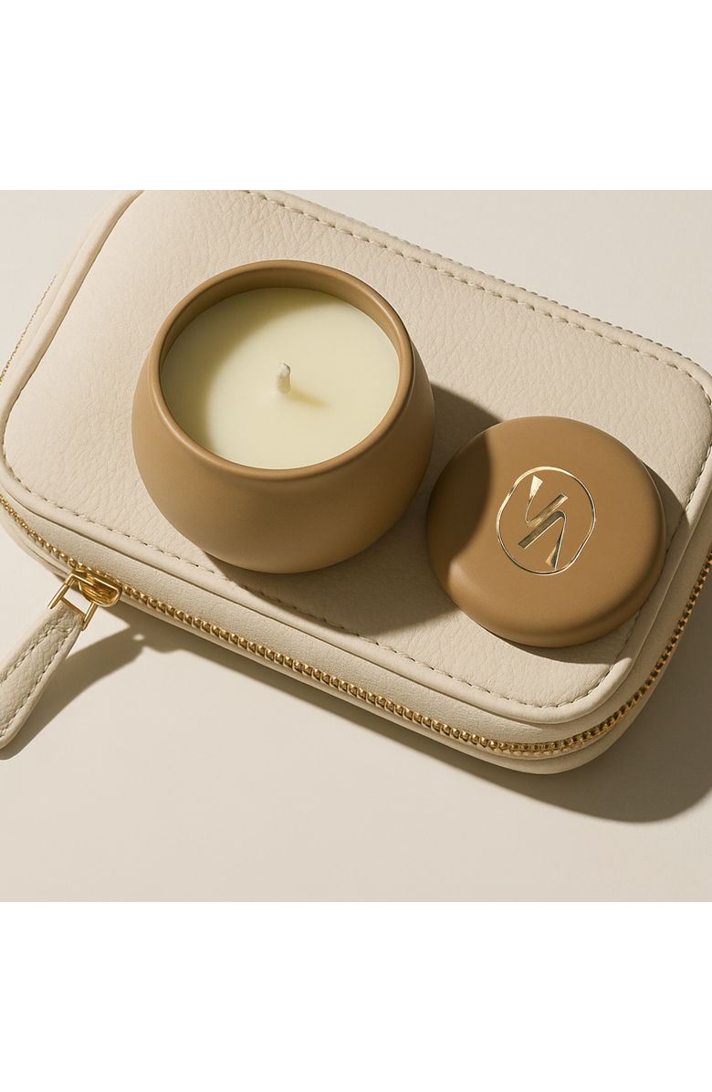 VILLA ABURI Mini Scented Travel Candle with Cotton Wick in Hinoki Flower, Main, color, NO COLOR
