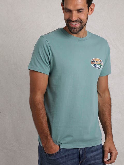 Land And Sea Back Print Graphic T-Shirt