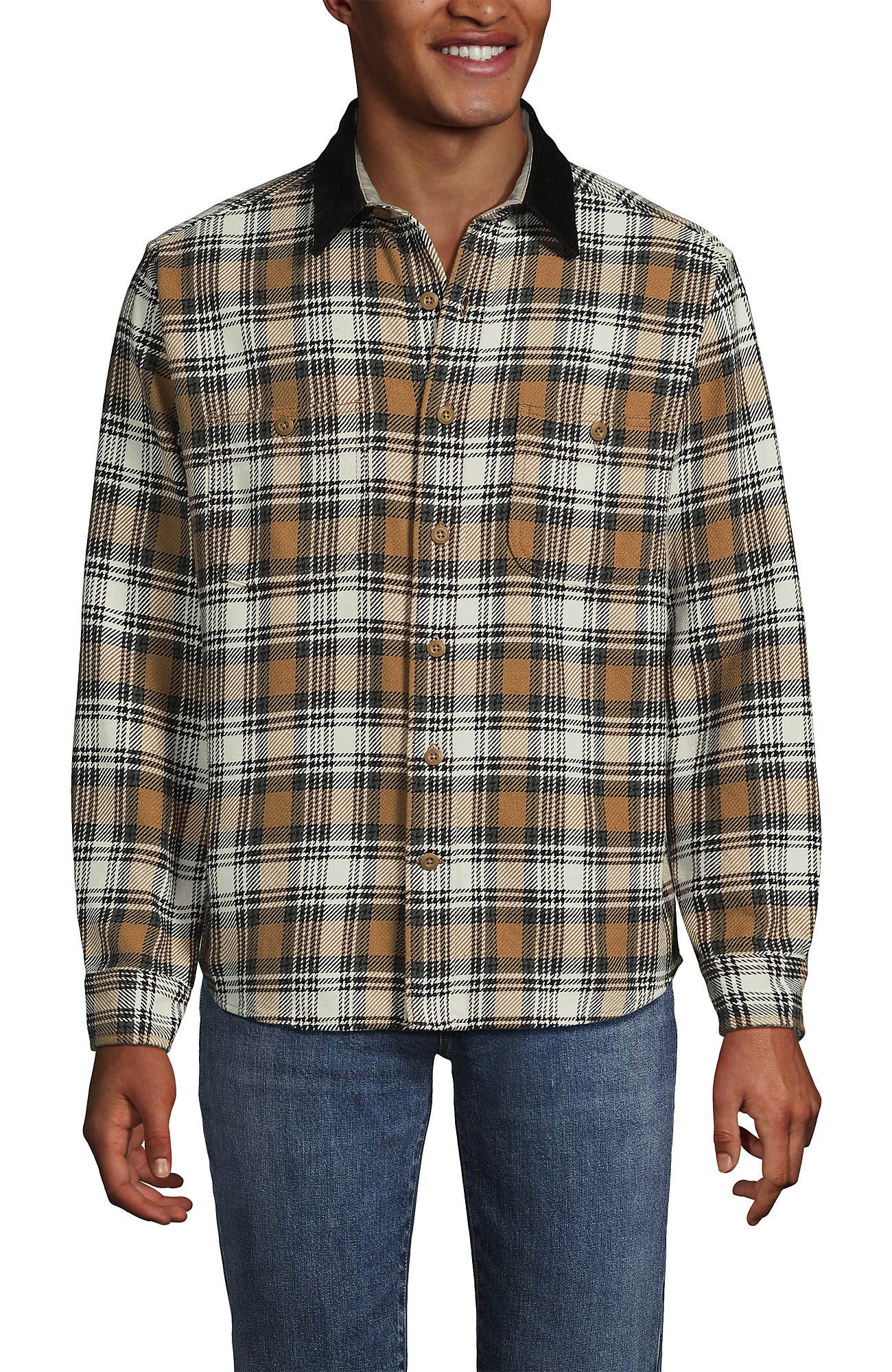 Butter Brown/Ivory Latte Plaid