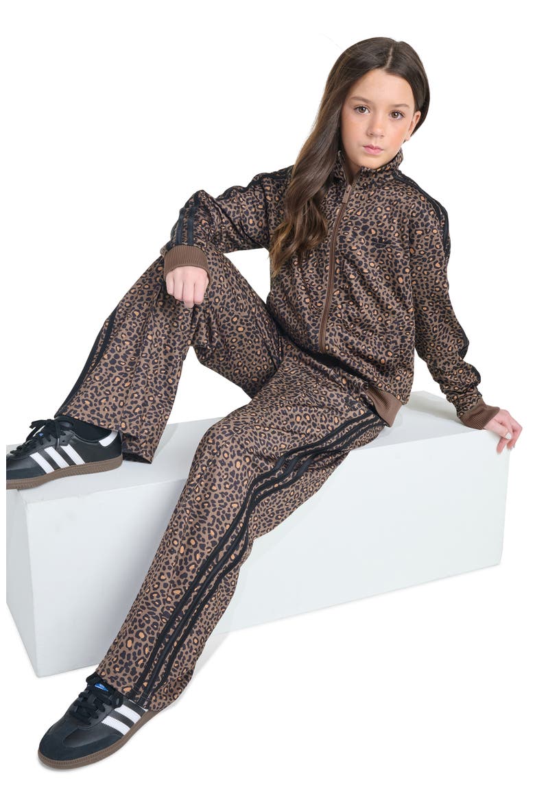 Kids' Firebird Leopard Print Track Jacket, Alternate, color, BROWN