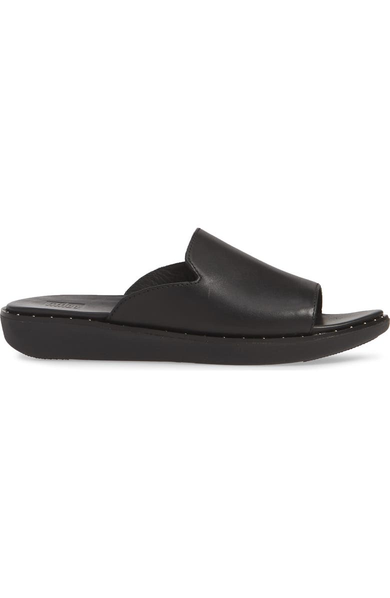 FitFlop Saffi Leather Slide Sandal, Alternate, color,