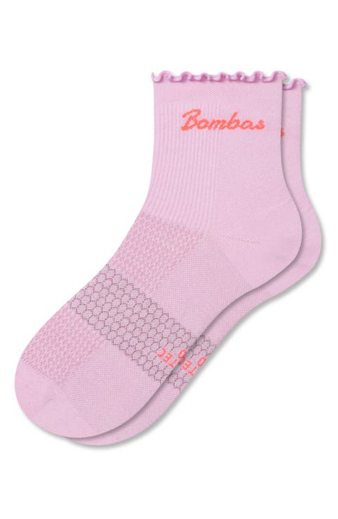 Ruffle Performance Quarter Socks