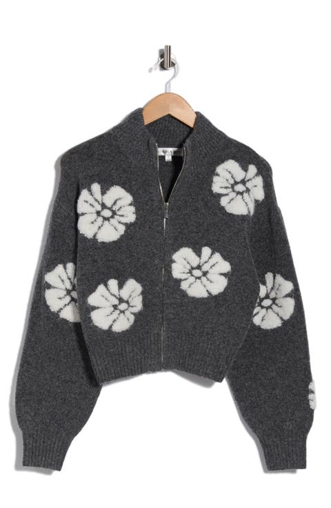 Flower Jacquard Bomber Jacket