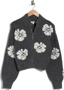Madden Girl Flower Jacquard Bomber Jacket