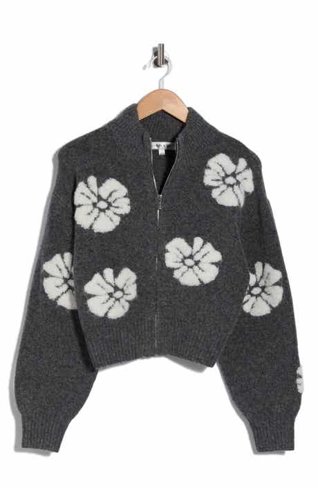 Flower Jacquard Bomber Jacket