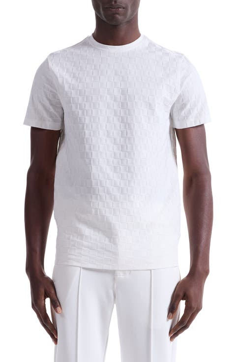 Geo Textured Cotton T-Shirt