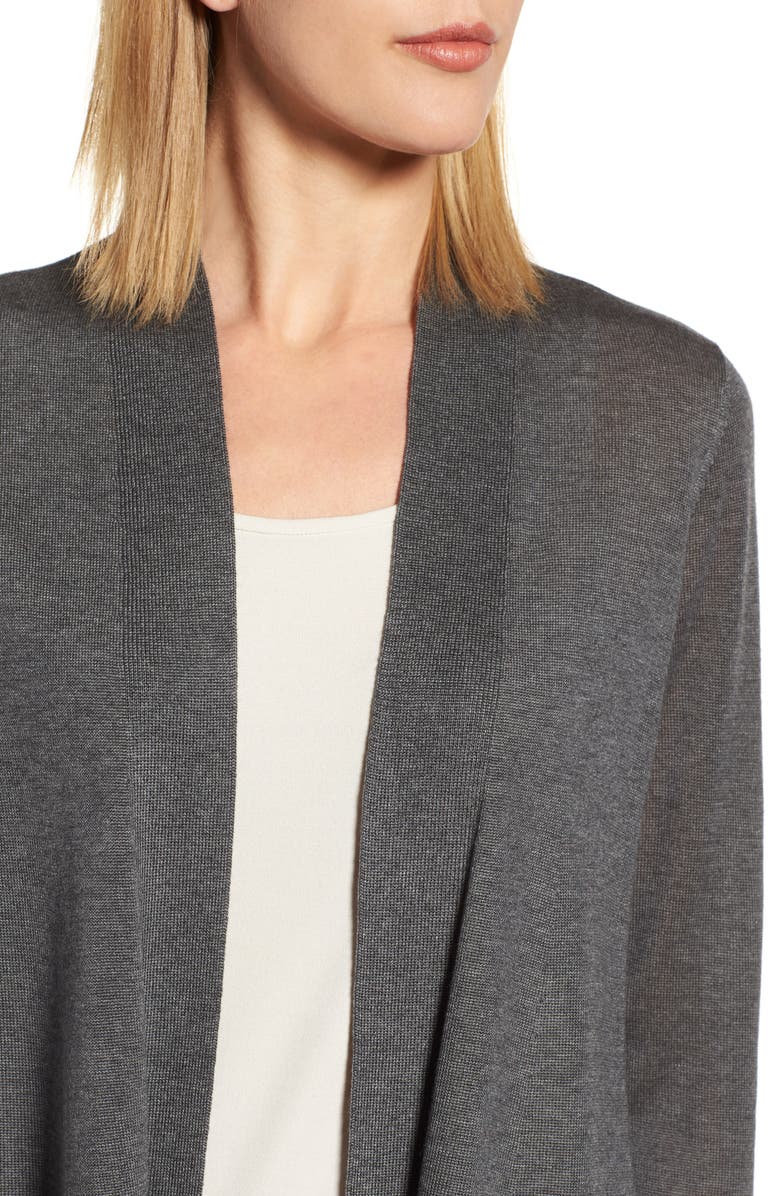 Eileen Fisher Tencel<sup>®</sup> Lyocell & Merino Wool Shaped Cardigan, Alternate, color, 