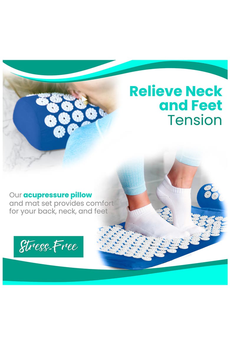 51 INCH ACUPRESSURE MAT, Alternate, color, BLUE