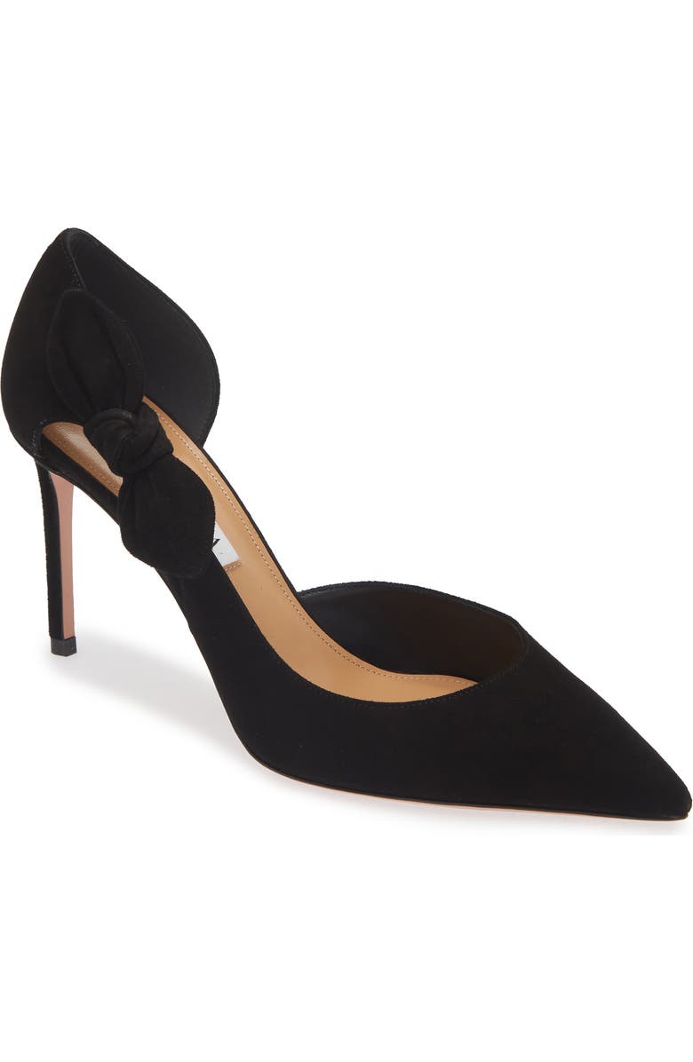 Aquazzura Very Bow Tie Pointed Toe Pump, Main, color,