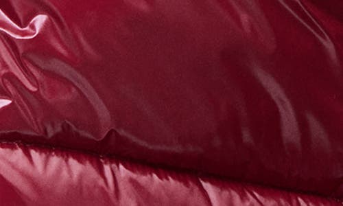 Mango Teen Shiny Quilted Anorak In Burgundy