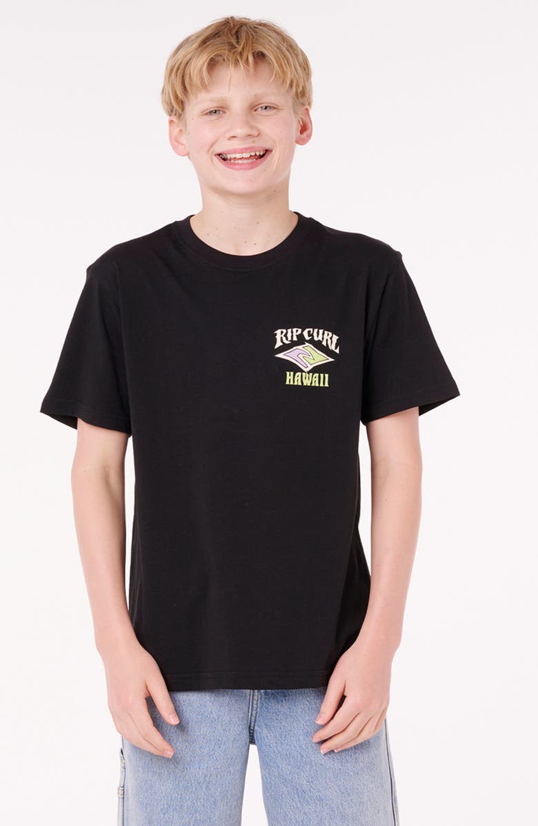 Rip Curl Kids' Dazed & Tubed Graphic T-Shirt, Main, color, Hawaii Black