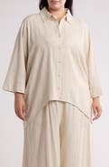 BY DESIGN Naomi Oversize Button-Up Shirt