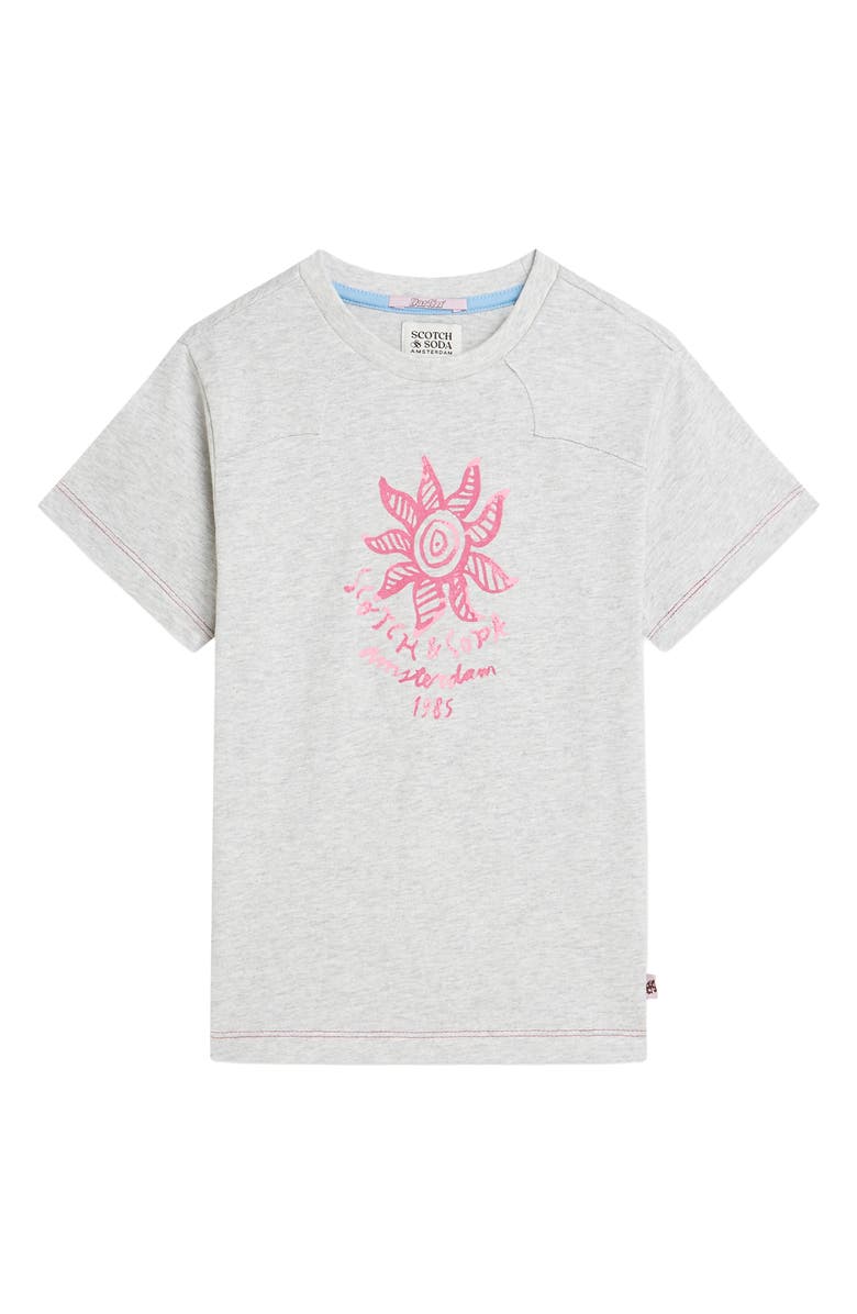 Scotch & Soda Kids' Relaxed Fit Cotton Graphic T-Shirt, Main, color, Grey