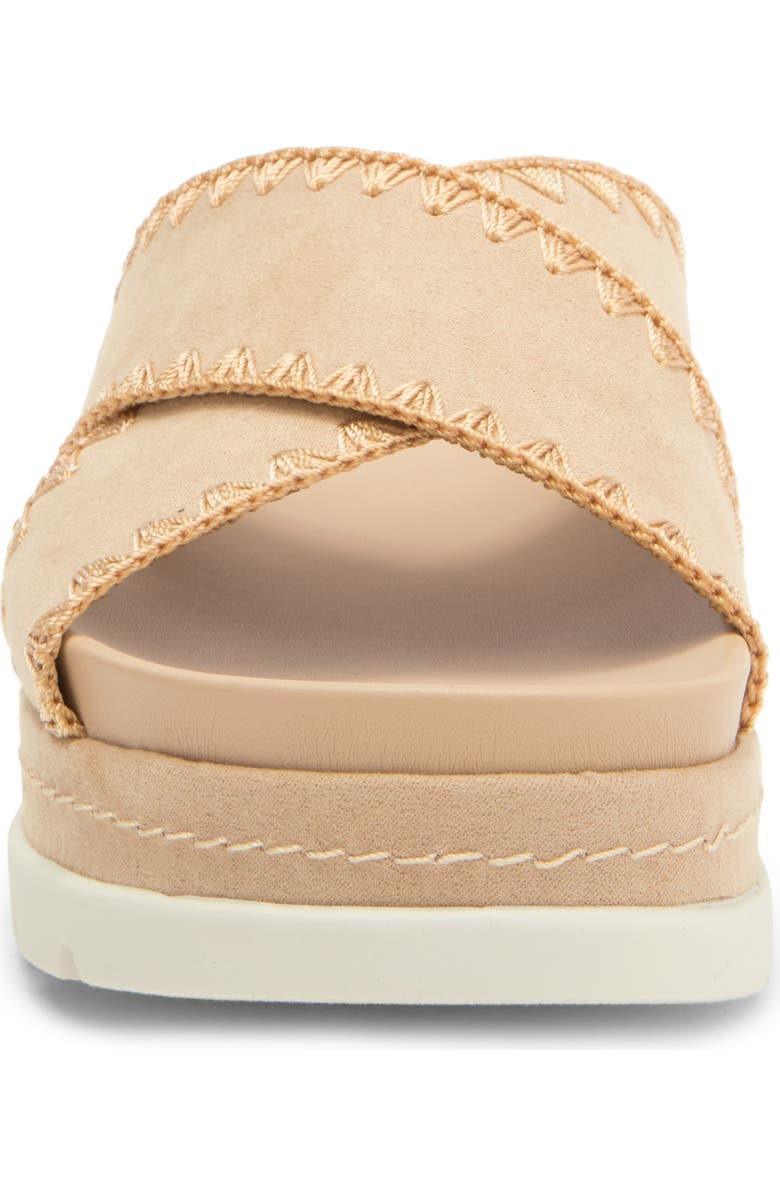 JSlides Whipstitched Platform Sandal, Alternate, color, Sand