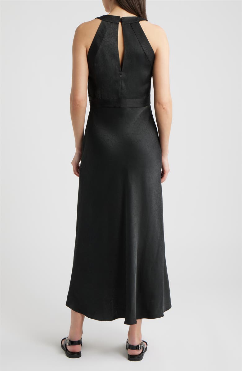 BOSS Orange Danden Crinkle Satin Maxi Dress, Alternate, color, Dark Grey