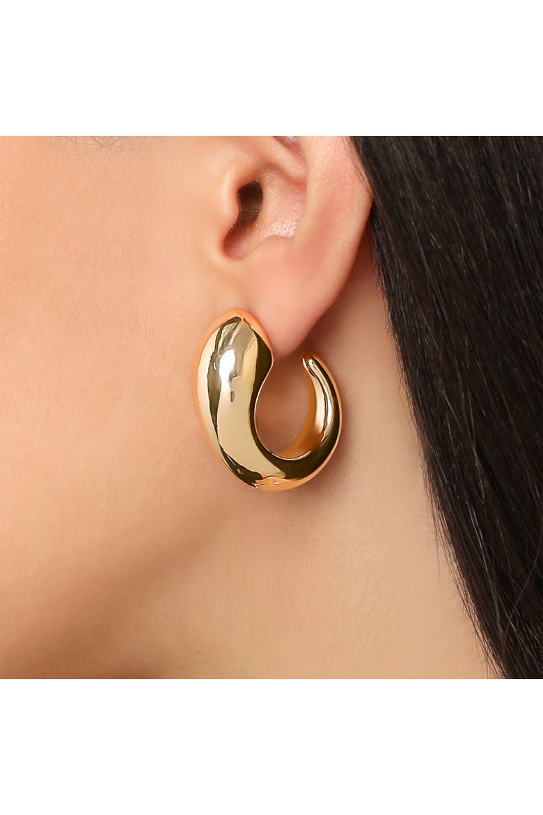 Gold Hoop Earrings, Alternate, color, Gold