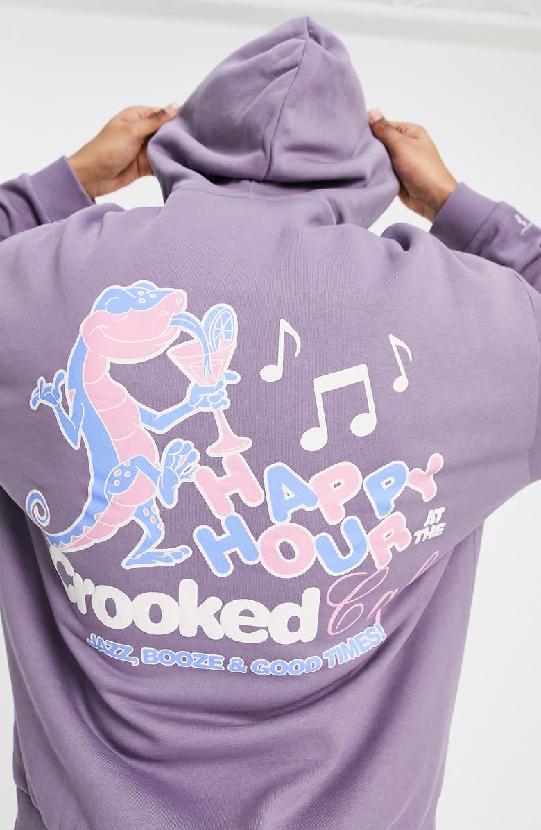 ASOS DESIGN Oversize Graphic Hoodie, Alternate, color,