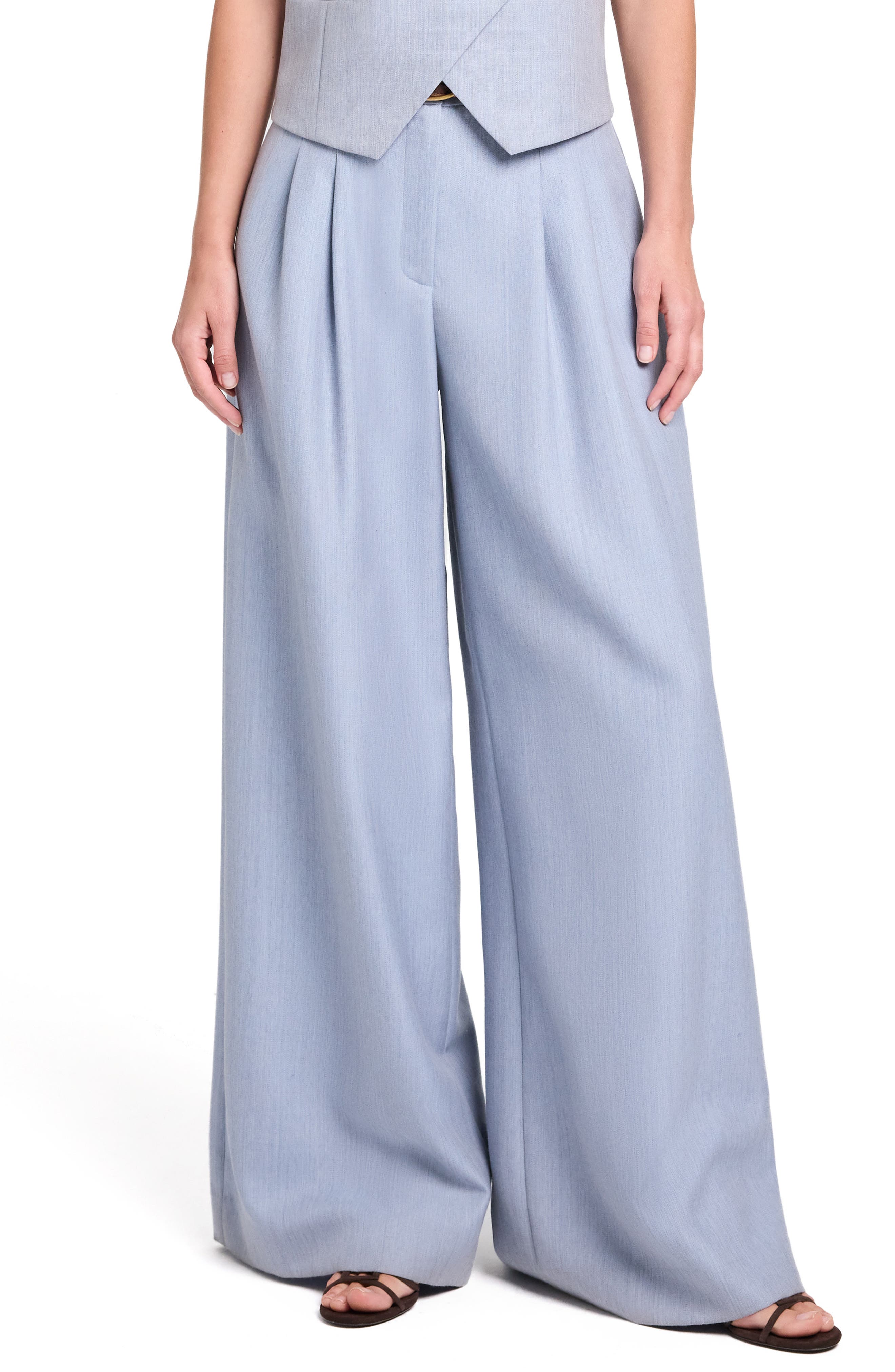 Avery Wool Wide Leg Pants