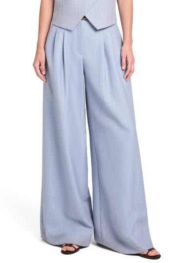 TWP Avery Wool Wide Leg Pants in Halogen Blue at Nordstrom Rack, Size 8