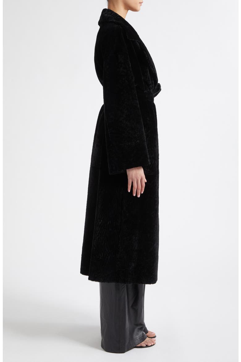 Rien Genuine Shearling Coat, Alternate, color, BLACK