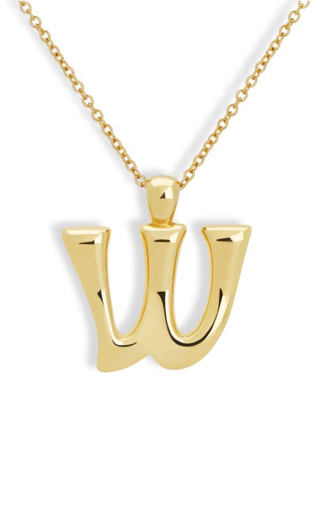 Blake Bubble Letter Pendant Necklace