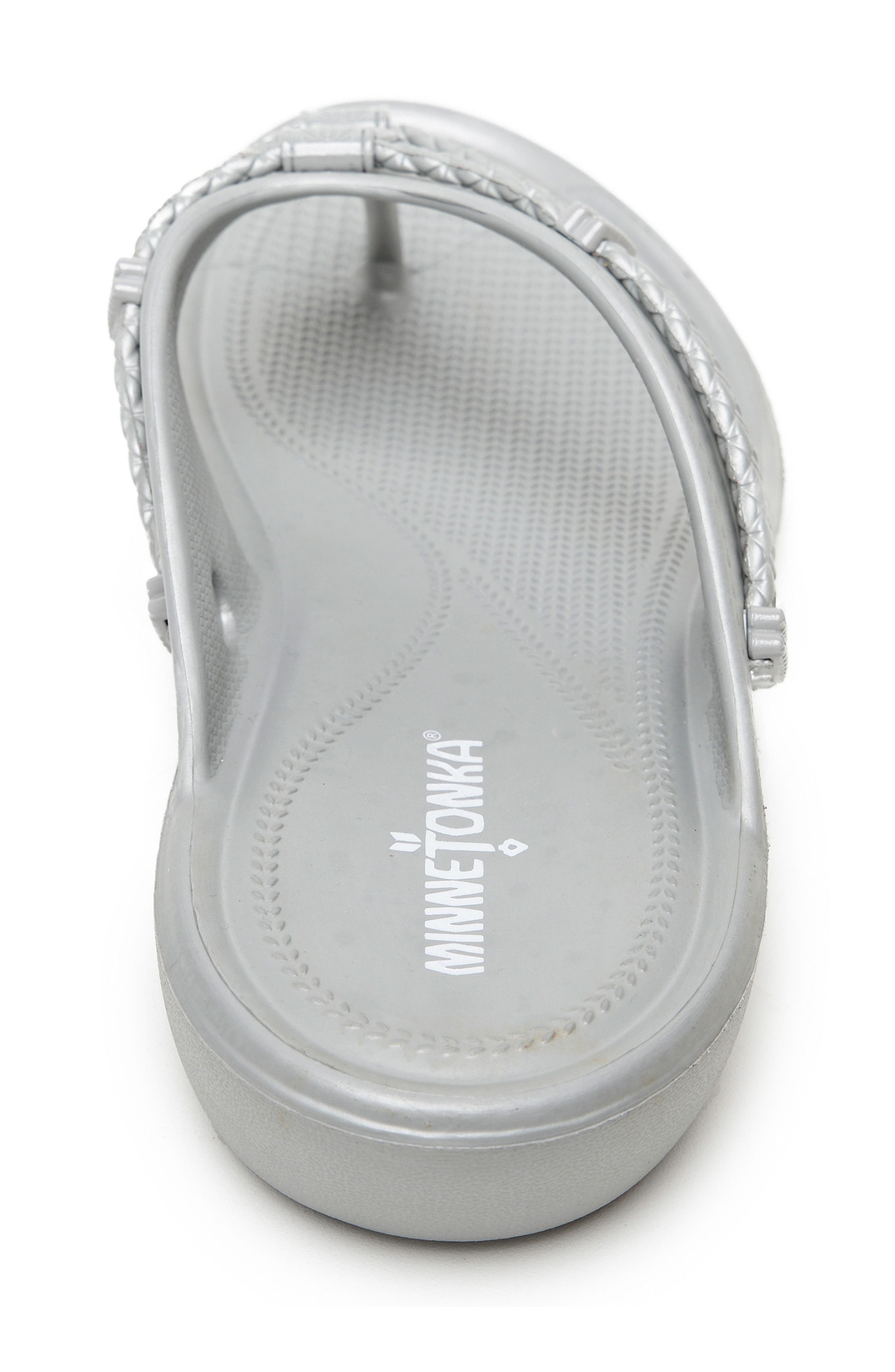Minnetonka Silverthorne Prism Waterproof Flip Flop, Alternate, color, Grey