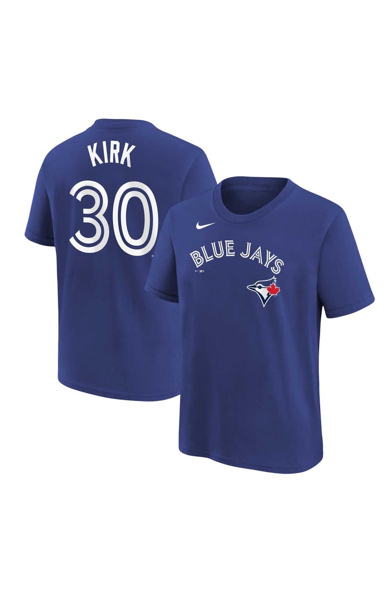 Nike Youth Nike Alejandro Kirk Royal Toronto Blue Jays Player Name & Number T-Shirt, Main, color, 