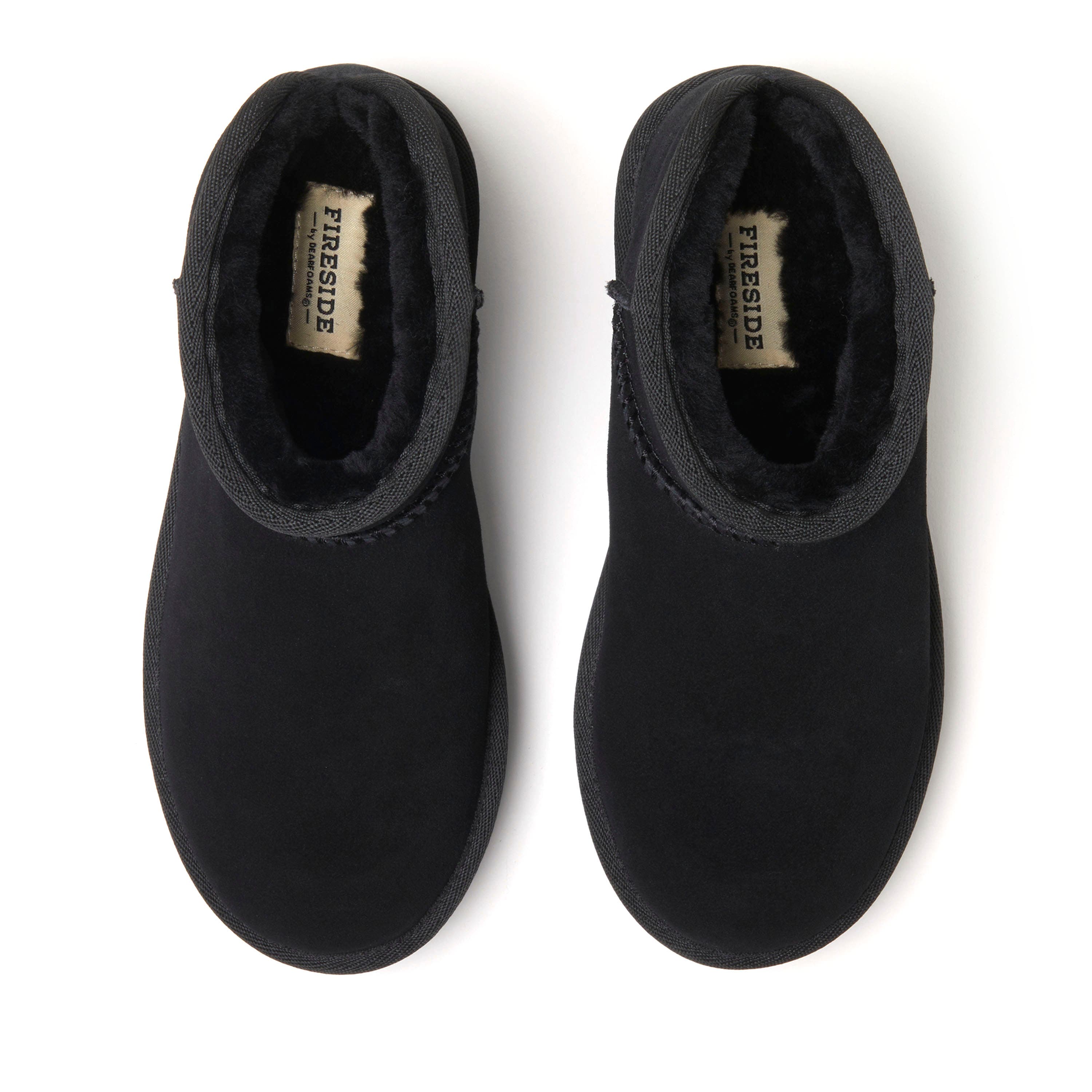 DEARFOAMS Fireside Kingston Genuine Shearling Platform Bootie, Alternate, color, Black