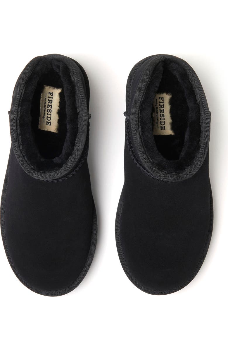 DEARFOAMS Fireside Kingston Genuine Shearling Platform Bootie, Alternate, color, Black