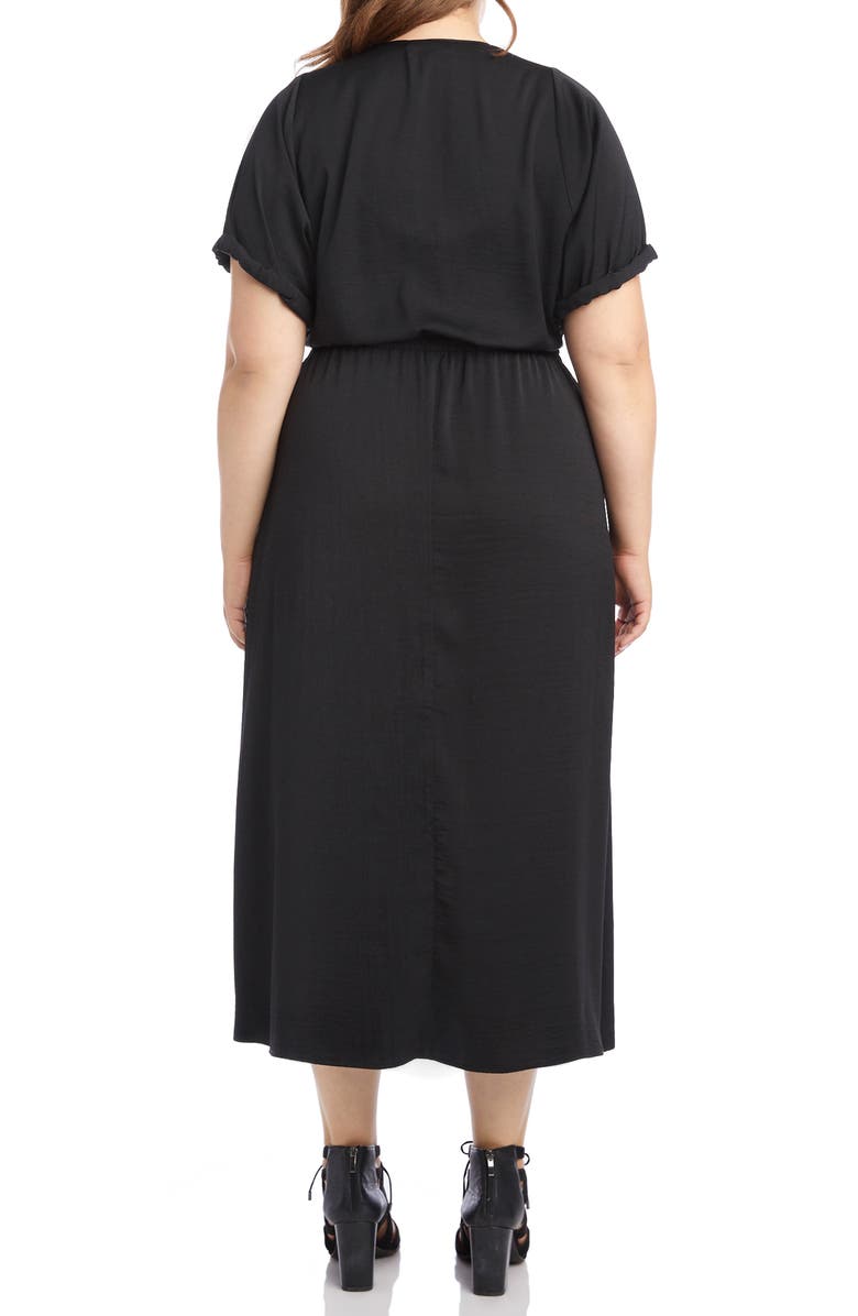 Karen Kane Cuffed Sleeve Midi Dress, Alternate, color,