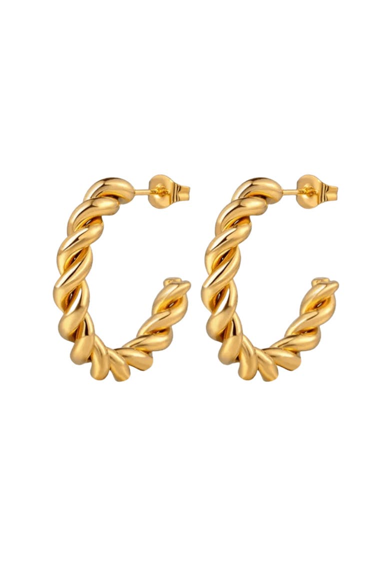 Rope Hoop Earrings Perfect for Any Occasion, Main, color, Gold