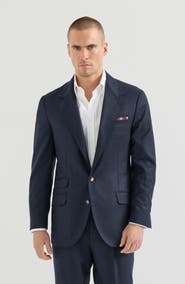 Brunello Cucinelli Virgin wool flannel deconstructed Cavallo blazer