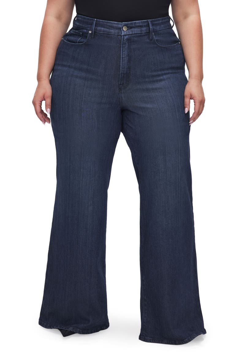 Good Waist Palazzo Jeans, Alternate, color, INDIGO501