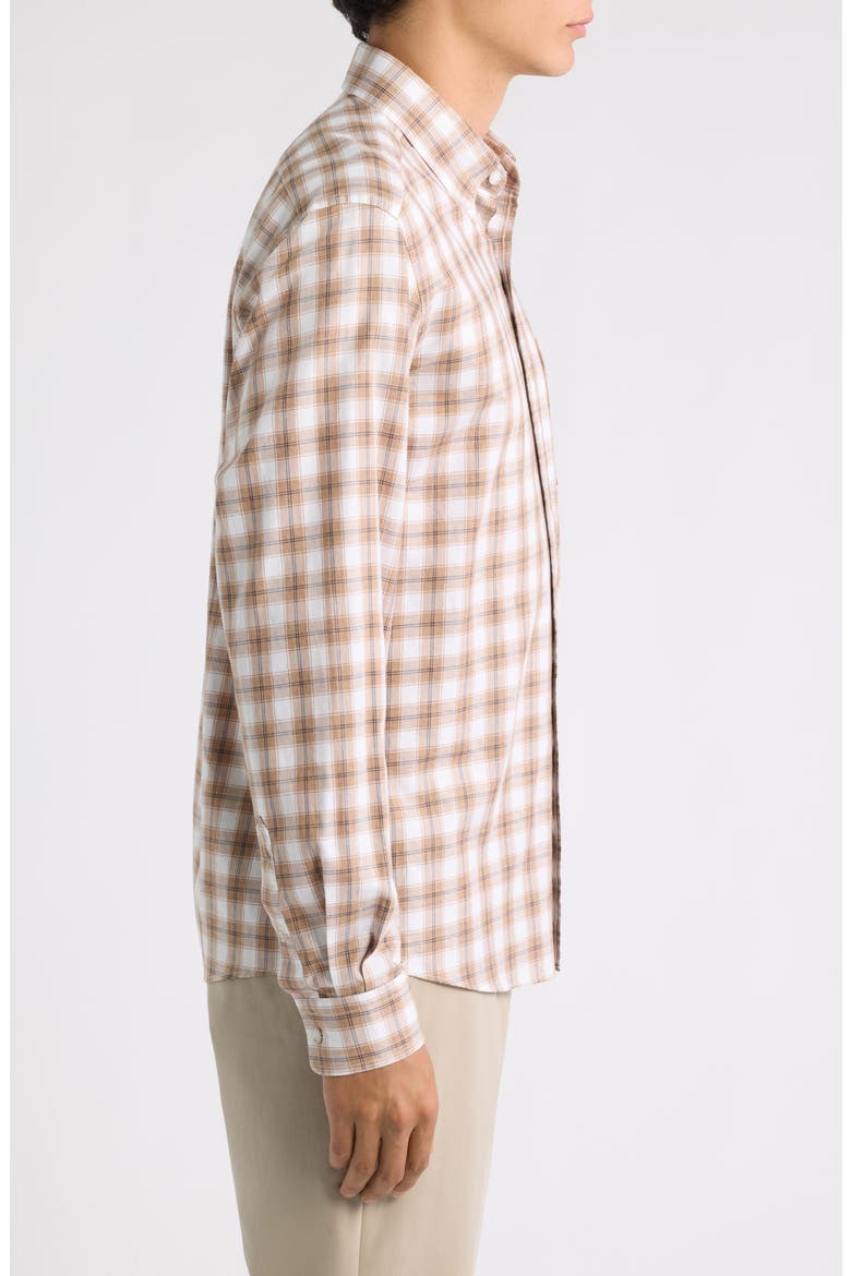 Liam Plaid Cotton Shirt, Alternate, color, CHUTNEY