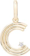 Adina Reyter Groovy Initial Diamond Pendant Charm