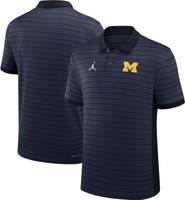 Jordan Brand Men's Jordan Brand Navy Michigan Wolverines 2025 Early Season Coaches Sideline Victory Stripe Dri-FIT Polo