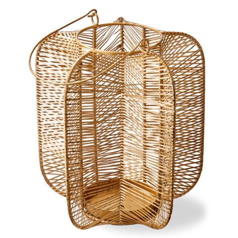 Wells Antique Brass Candle Holders for Indoor Outdoor Use