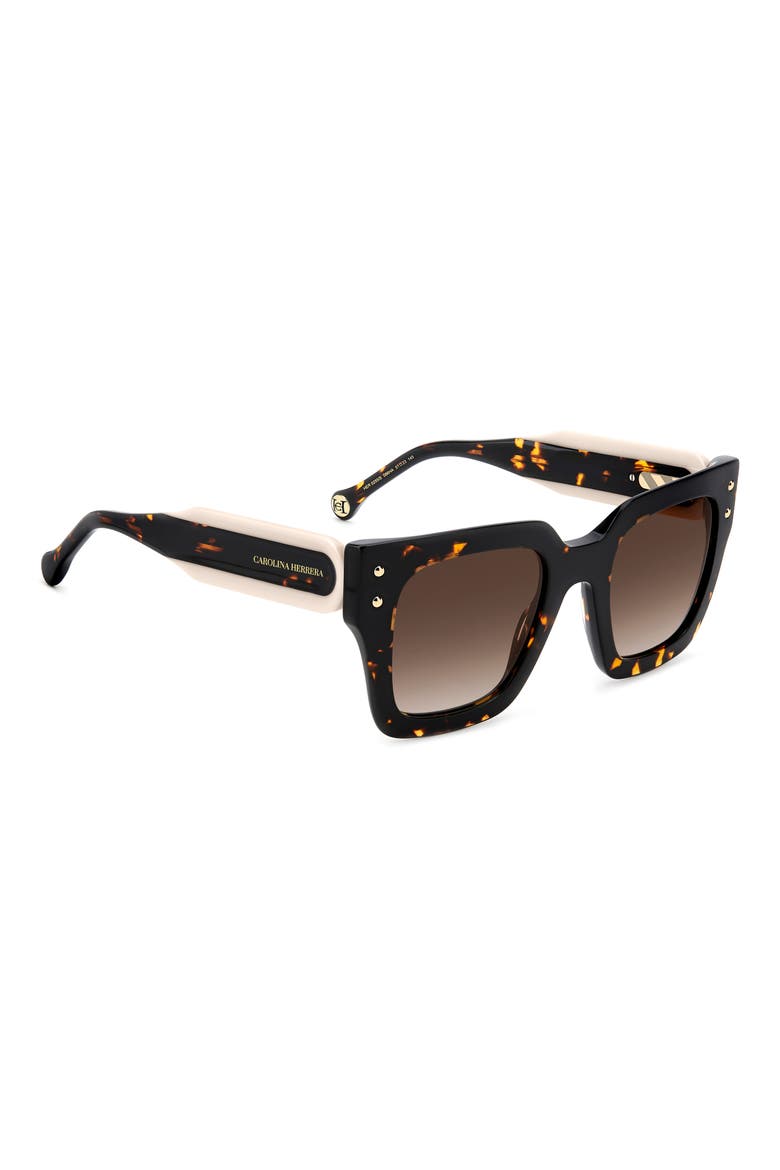 51mm Gradient Square Sunglasses, Alternate, color, HAVANA/ BROWN SF