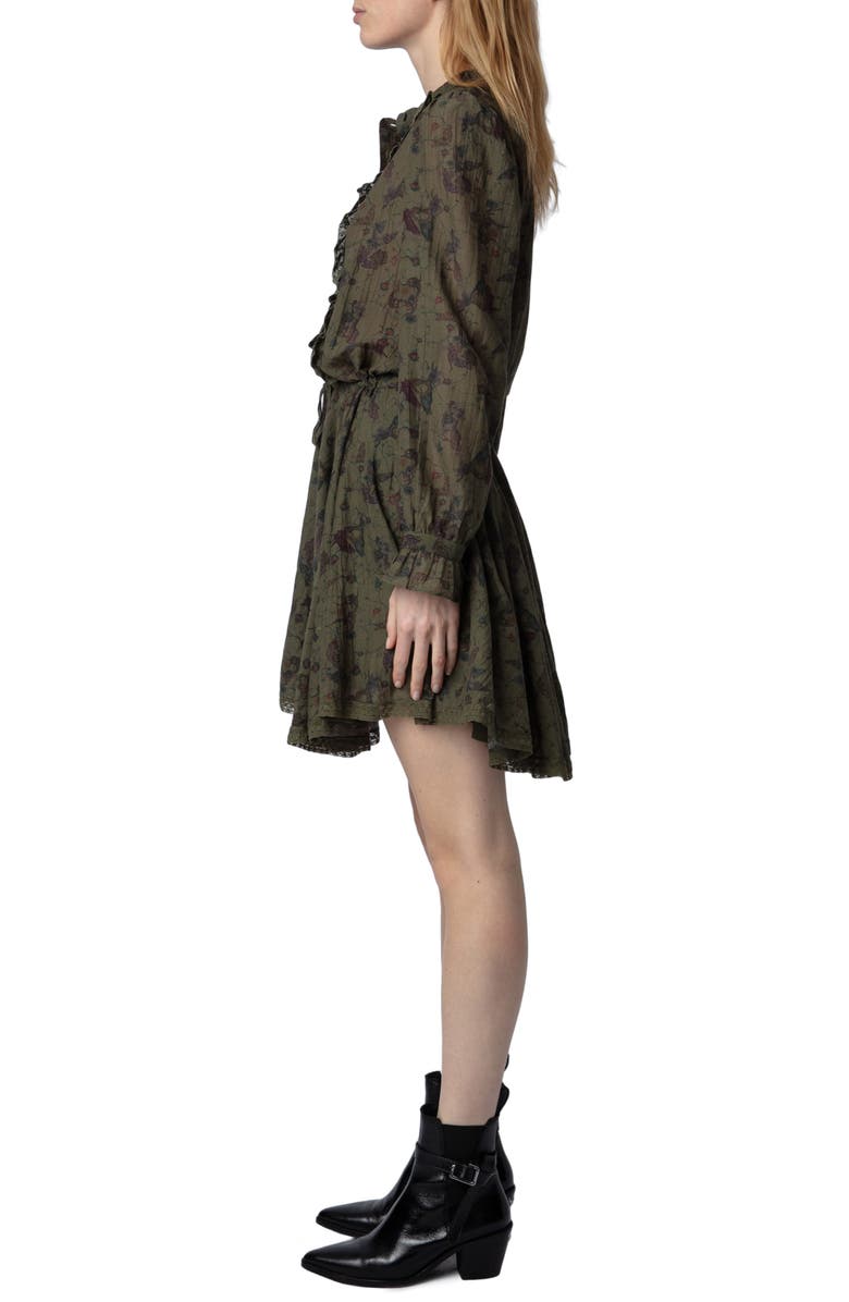 Zadig & Voltaire Ranil Tomboy Holly Floral Long Sleeve Shirtdress, Alternate, color, 