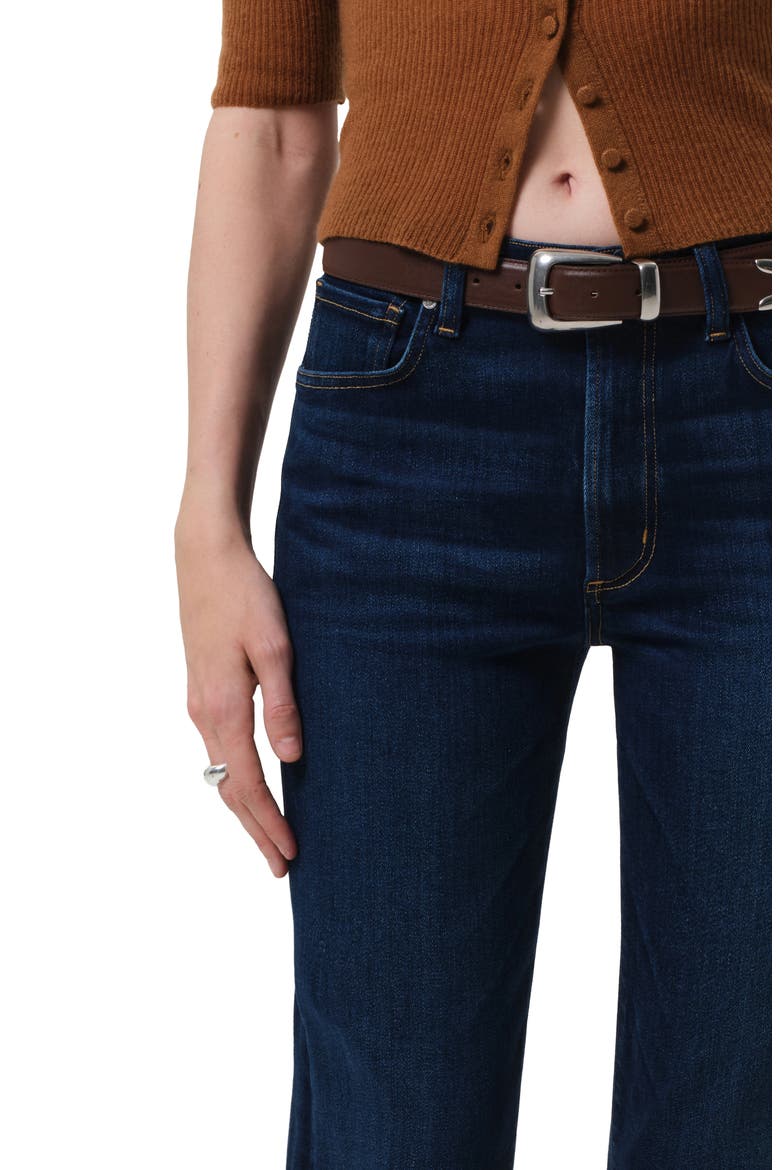 Caia High Waist Ankle Straight Leg Jeans, Alternate, color, DAKOTA MEDIUM INDIGO