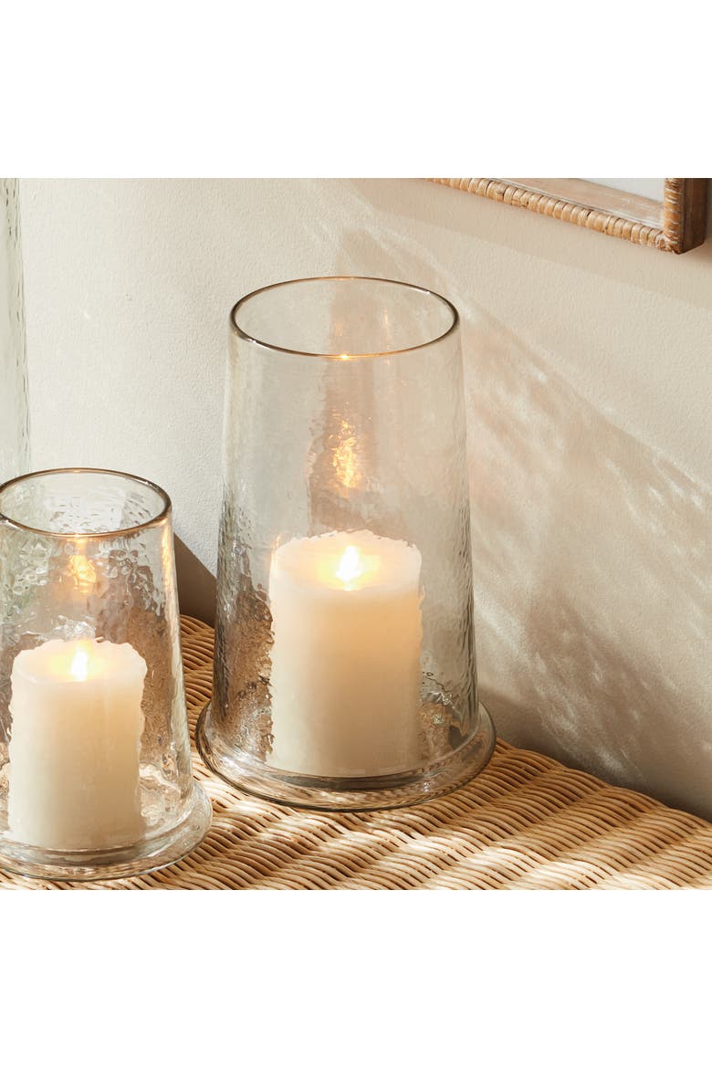 Gabriel Hurricane Tapered Candleholder, Alternate, color, Clear