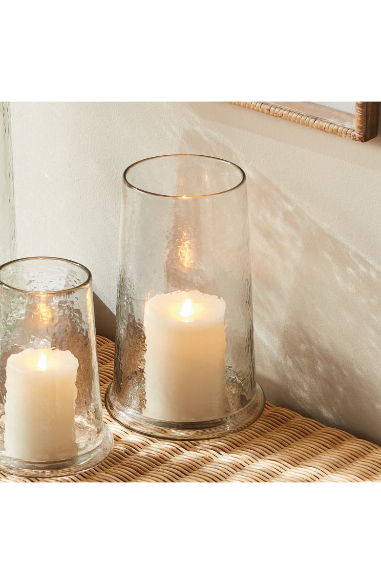 Napa Home & Garden Gabriel Hurricane Medium - Tapered Clear Glass Candle Holder, Alternate, color, Clear