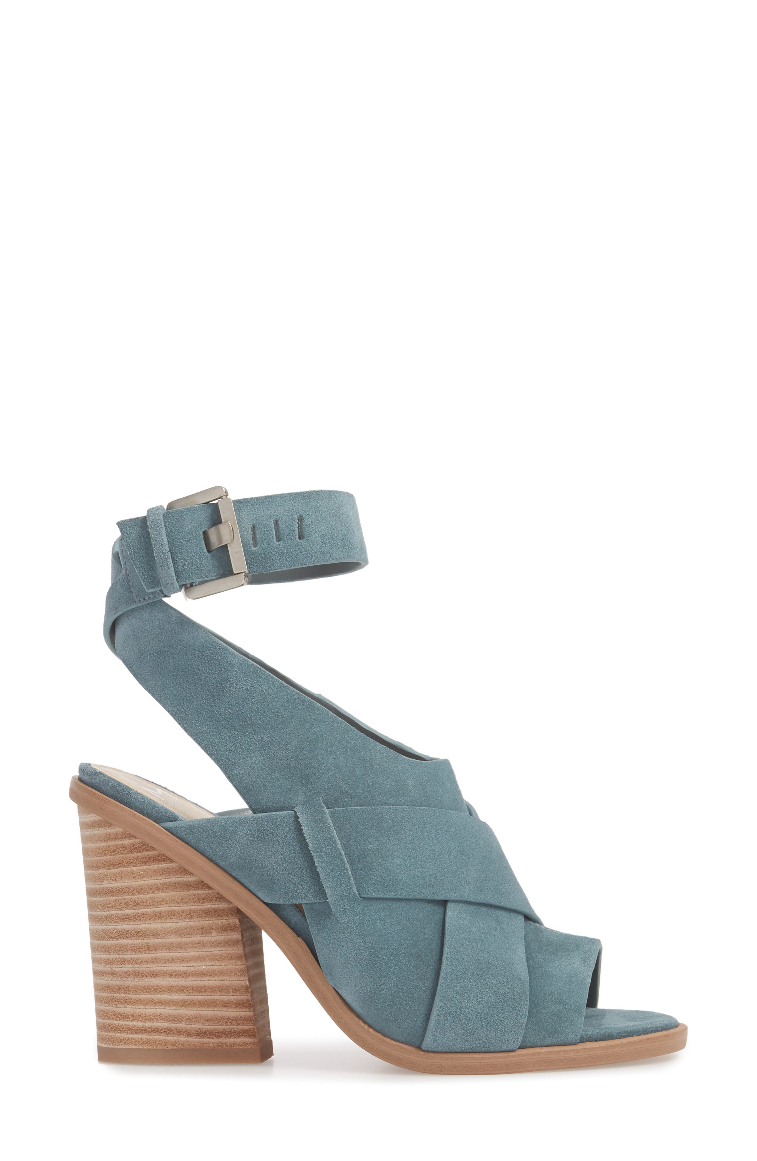 Valen Sandal, Alternate, color, BLUE SUEDE