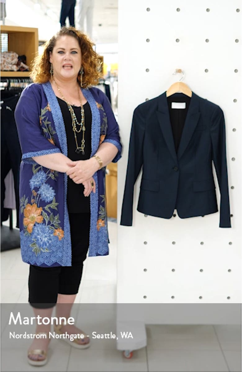 Jibalena Microcheck Wool Suit Jacket, sales video thumbnail